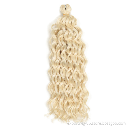 Ocean Wave Braiding Hair Extensions Crochet Braids Synthetic Hair Afro Curl Hawaii Ombre Curly Blonde Water Wave Braid For Women